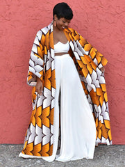 Print Split Joint Overcoat