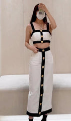 BANDAGE MAXI DRESS TWO PIECE SET