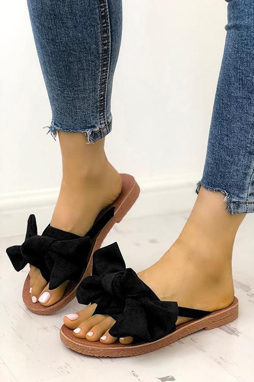 Casual Bow Thong Flat Sandals