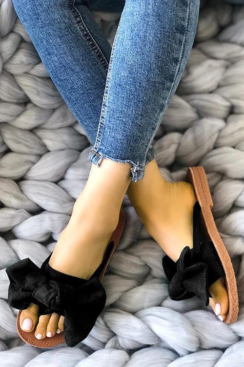 Casual Bow Thong Flat Sandals