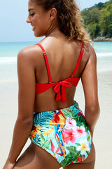 Natural Print Beachy Twisted Bikini