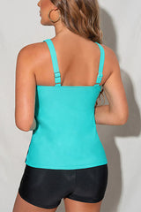 Paisley Print Patchwork Chic Irregular Layered Tankini