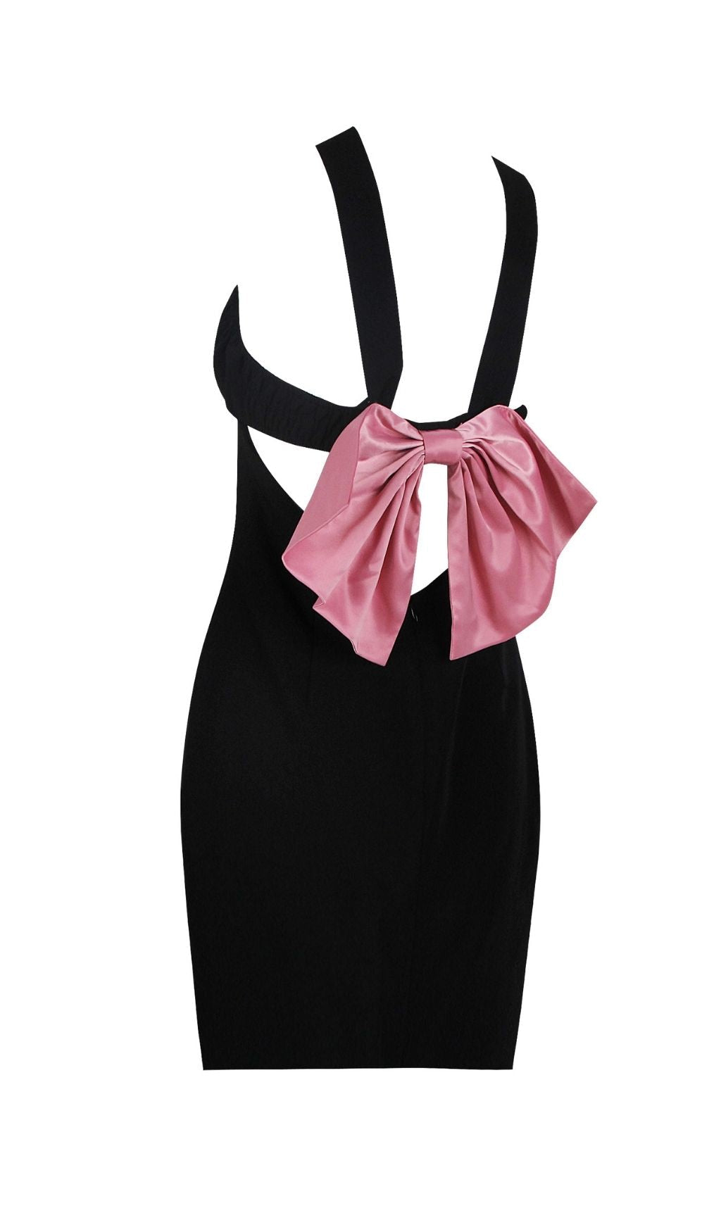BOW BACK MINI DRESS IN BLACK – Aesvs
