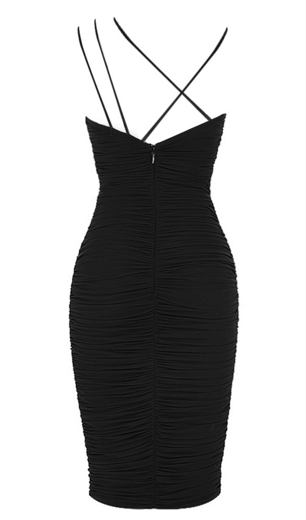 Backless slim wrap hip dress