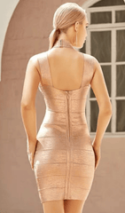 Bronzing bandage dress