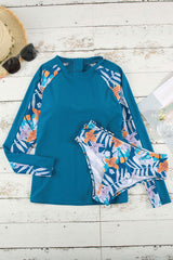 Natural Print Bright Zipped Design Tankini