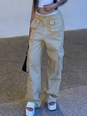 Vintage Khaki Baggy Cargo Jeans