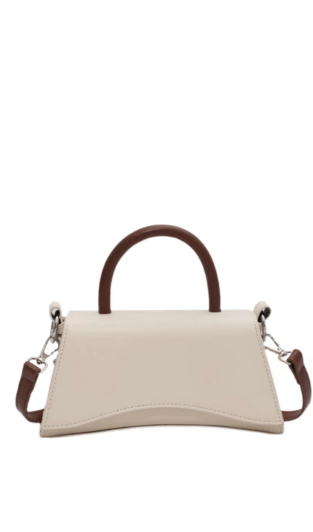 CONTRASTING SIMPLE HOURGLASS HANDBAG