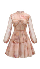 DRESS IN ROSE SILK