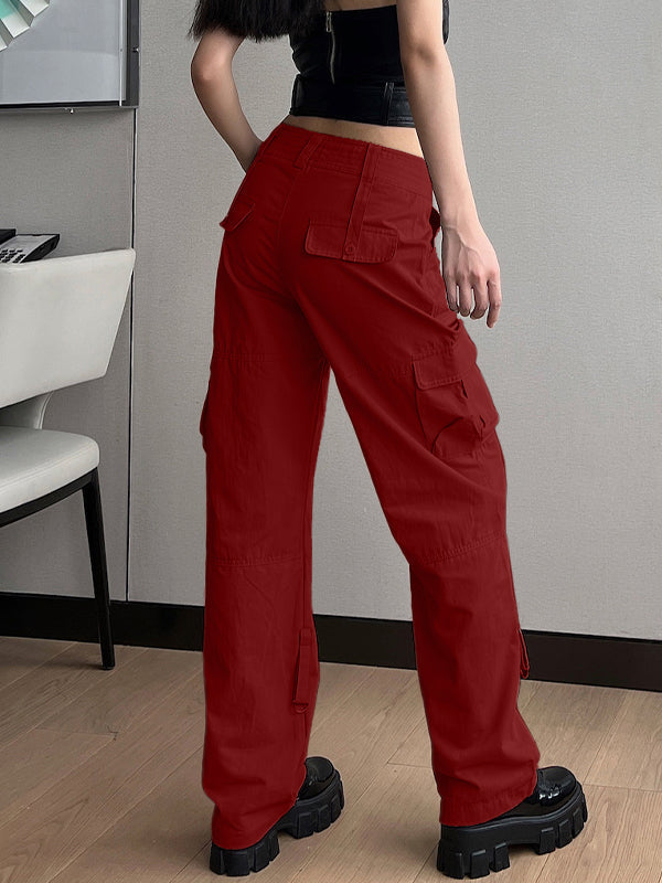 Low Waist Baggy Parachute Cargo Pants