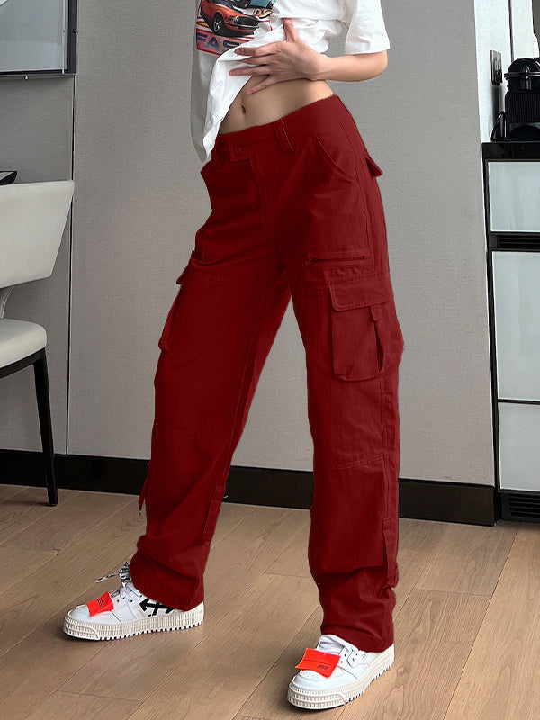 Low Waist Baggy Parachute Cargo Pants