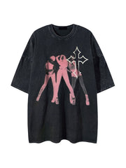 Men's Vintage Figure Cross Short Sleeve Tee