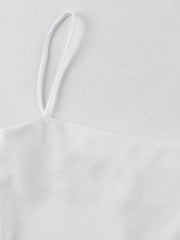 White Slip Bodycon Sports Romper