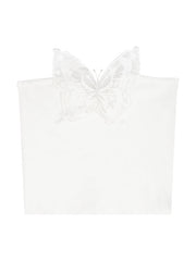 Butterfly Detail White Bandeau Top