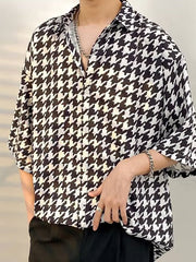 Men's Houndstooth Button Down Shirt