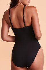 Solid Color Chic Cutout One Piece Swimwear