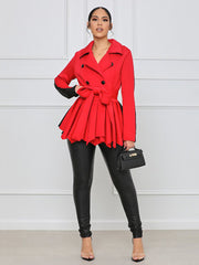 Peplum Double Breasted Blazer