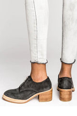 Zipper Mid Heel Pumps