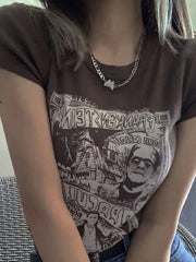 Vintage Comic Graphic Short Sleeve Tee