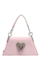 CRYSTAL HEART PINK KELLY BAG