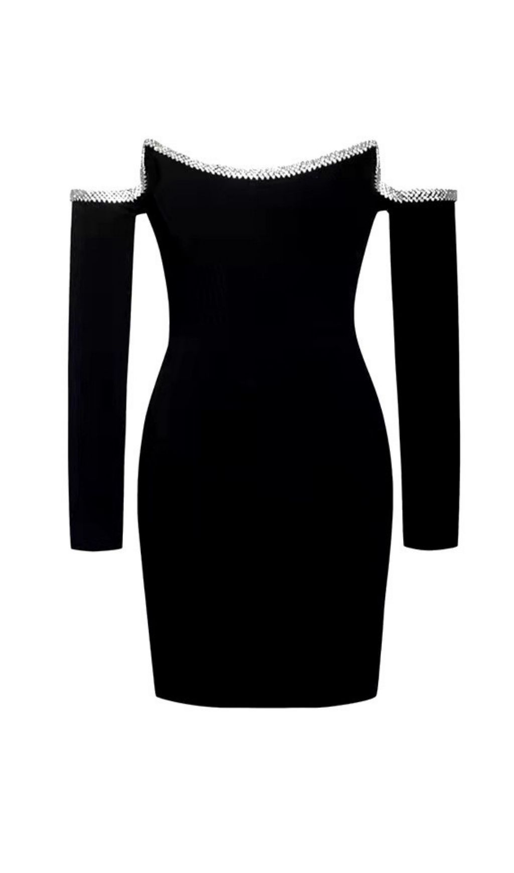Luxurious one-diamond neckline dress. – Aesvs