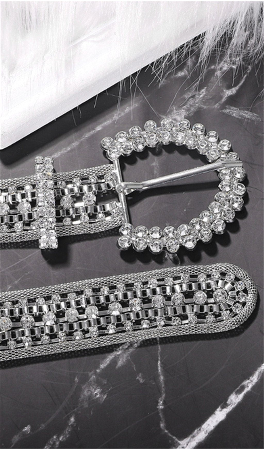 METAL RHINESTONE DECORATIVE BELT