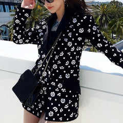 BLACK 3D BEAD FLORAL JACKET