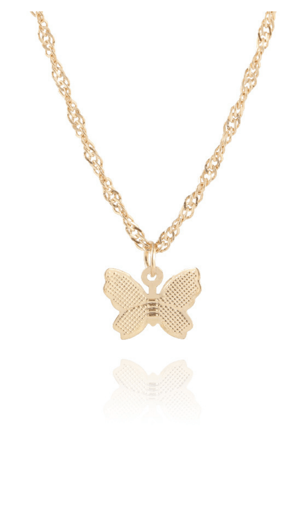 Metal Butterfly Tassel Pendant