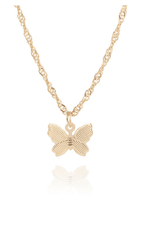 Metal Butterfly Tassel Pendant