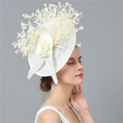 CREAM ELEGANT FEATHER FASCINATORS