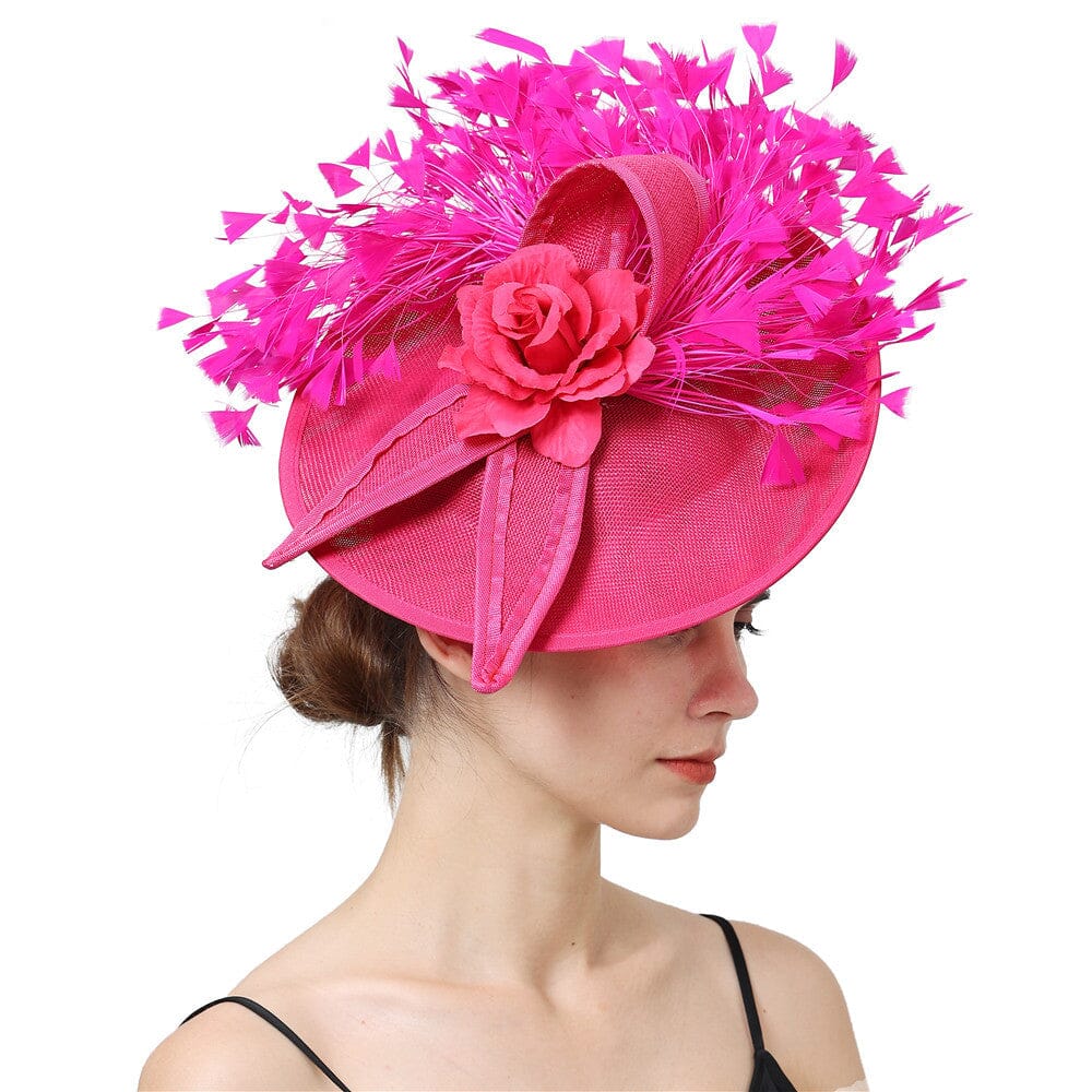 PINK ELEGANT FEATHER FASCINATORS