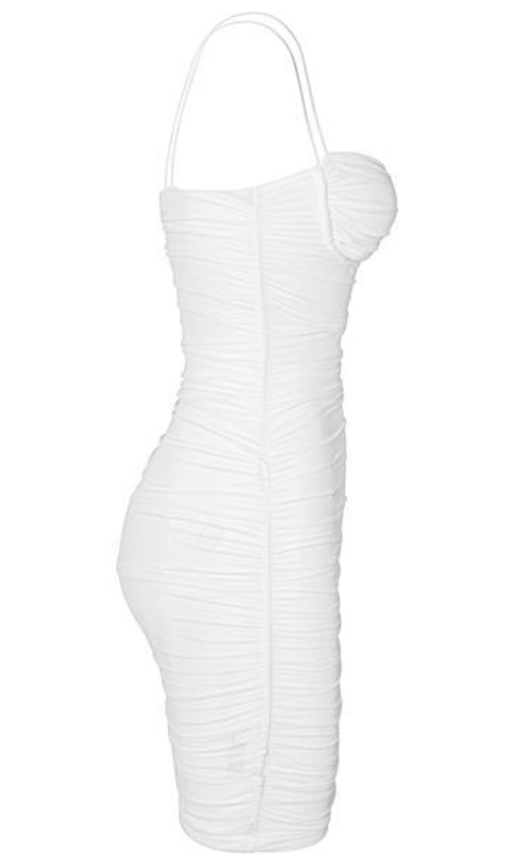 RUCHED MINI DRESS IN PINK