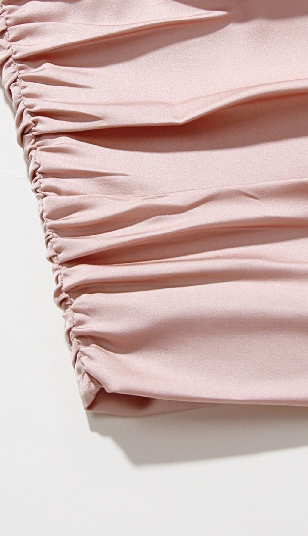 RUCHED MINI DRESS IN PINK