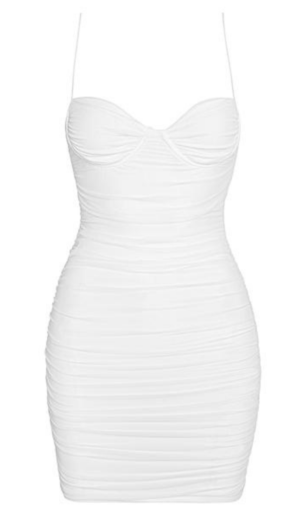 RUCHED MINI DRESS IN PINK