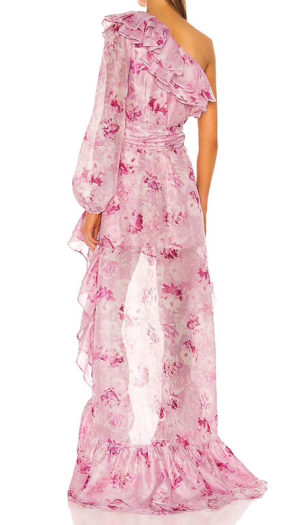 Powder Pink Ruffle Trim RUFFLE TRIM MINI DRESS IN PINK – Aesvs