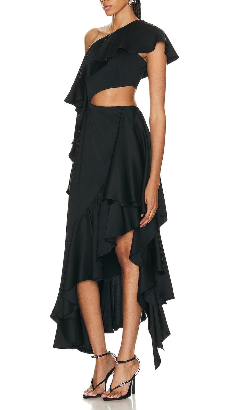 Long Asymmetrical Ruffles RUFFLES ASYMMETRICAL MAXI DRESS – Aesvs