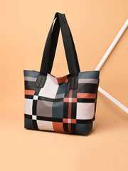 Plaid Large Capacity Tote