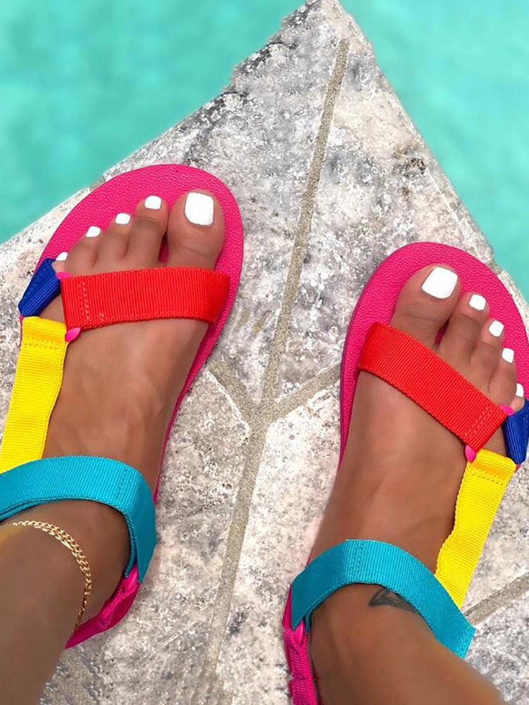 Casual Flat Beach Velcro Sandals