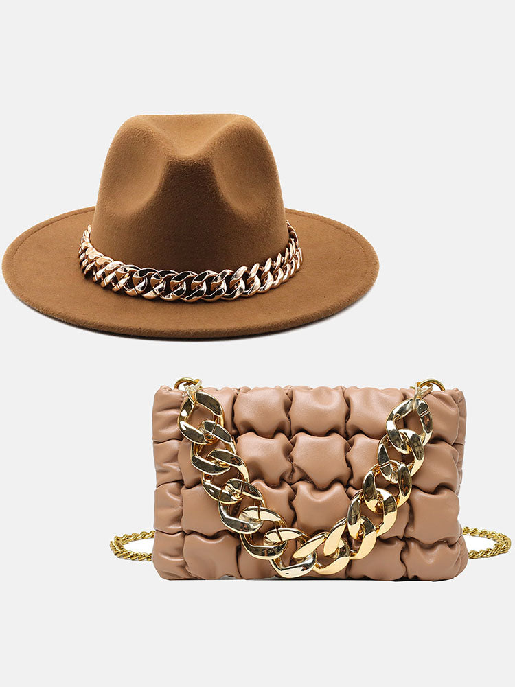 Chain Bag and Matching Hat Set