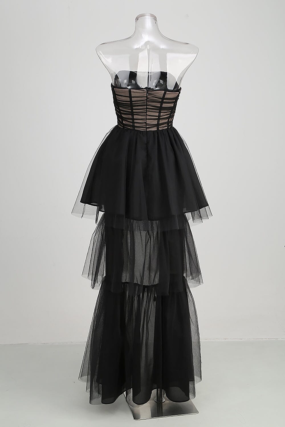 STRAPLESS CORSET TOP TULLE DRESS PAULA GOWN – Aesvs