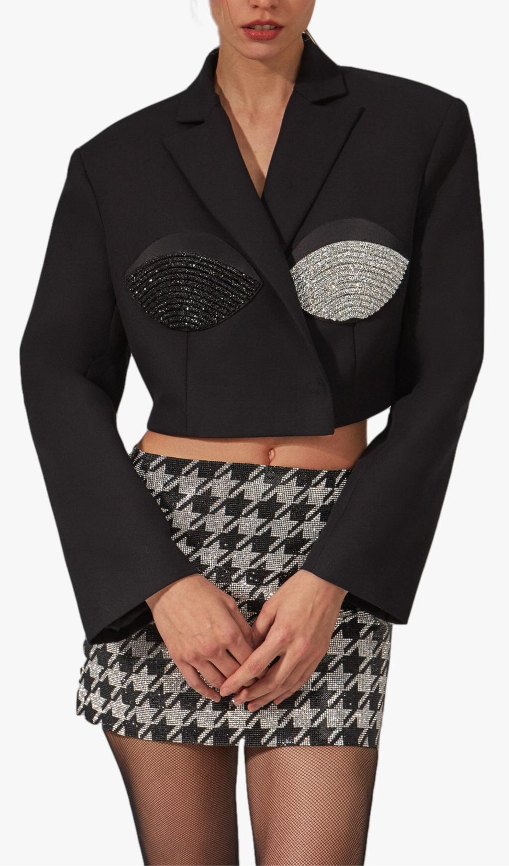 CROPPED OVERSIZED SPIRAL BLAZER