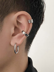 Men's 3pcs Simple Ear Cuff Set