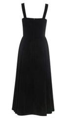 VELVET Type A  DRESS IN BLACK