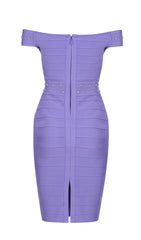 VIOLET BANDAGE MINI DREES