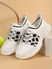 Leopard Solid Patchwork Sneakers