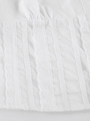 Broderie Lace Trim Crop Tank Top