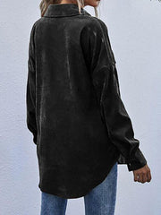 Corduroy Button-Front Overshirt
