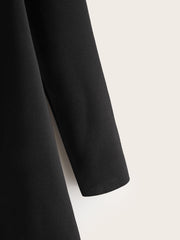 Draped Collar Open Front Coat