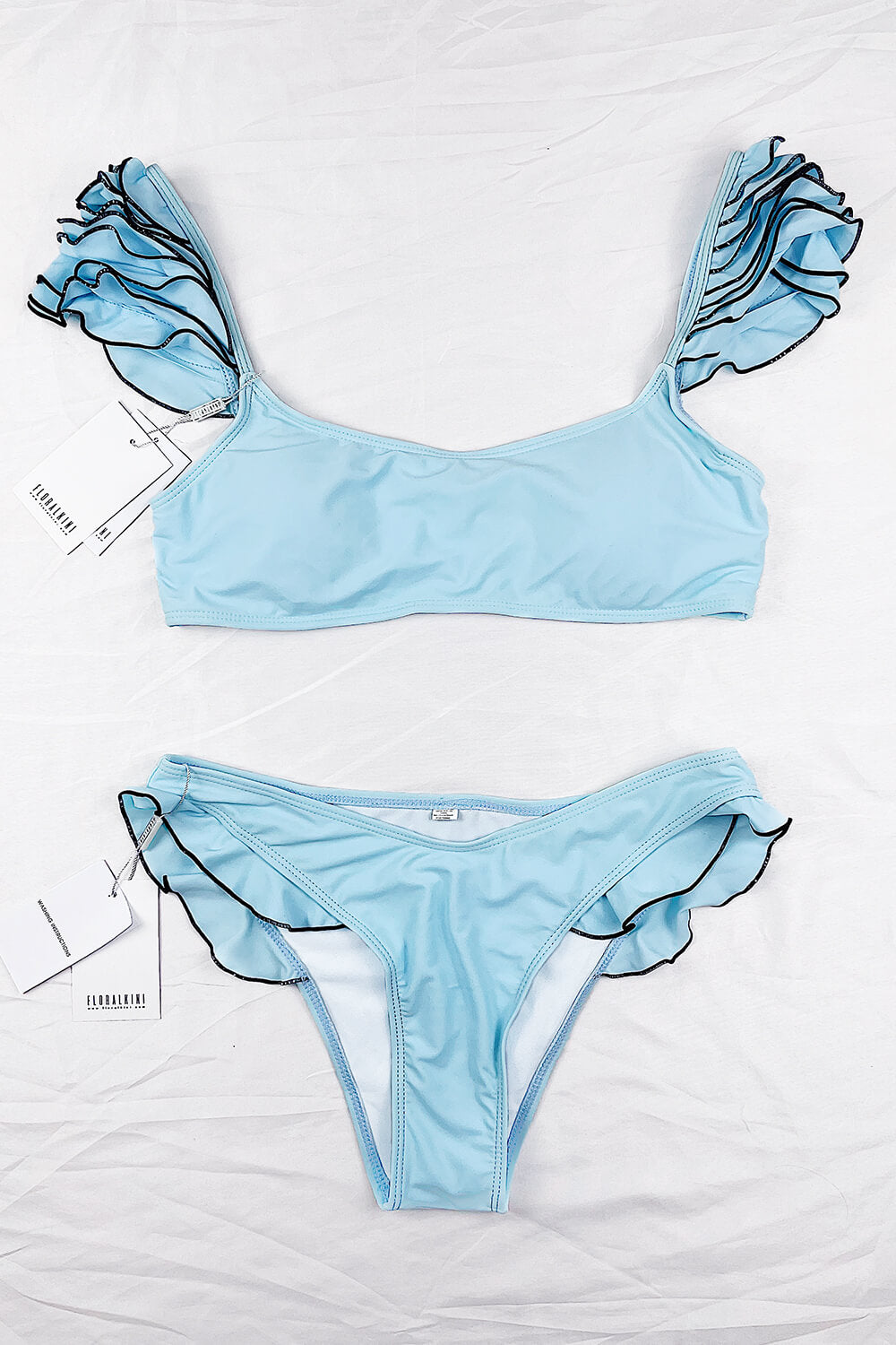 Sky Blue Ruffle Bikini Bottom