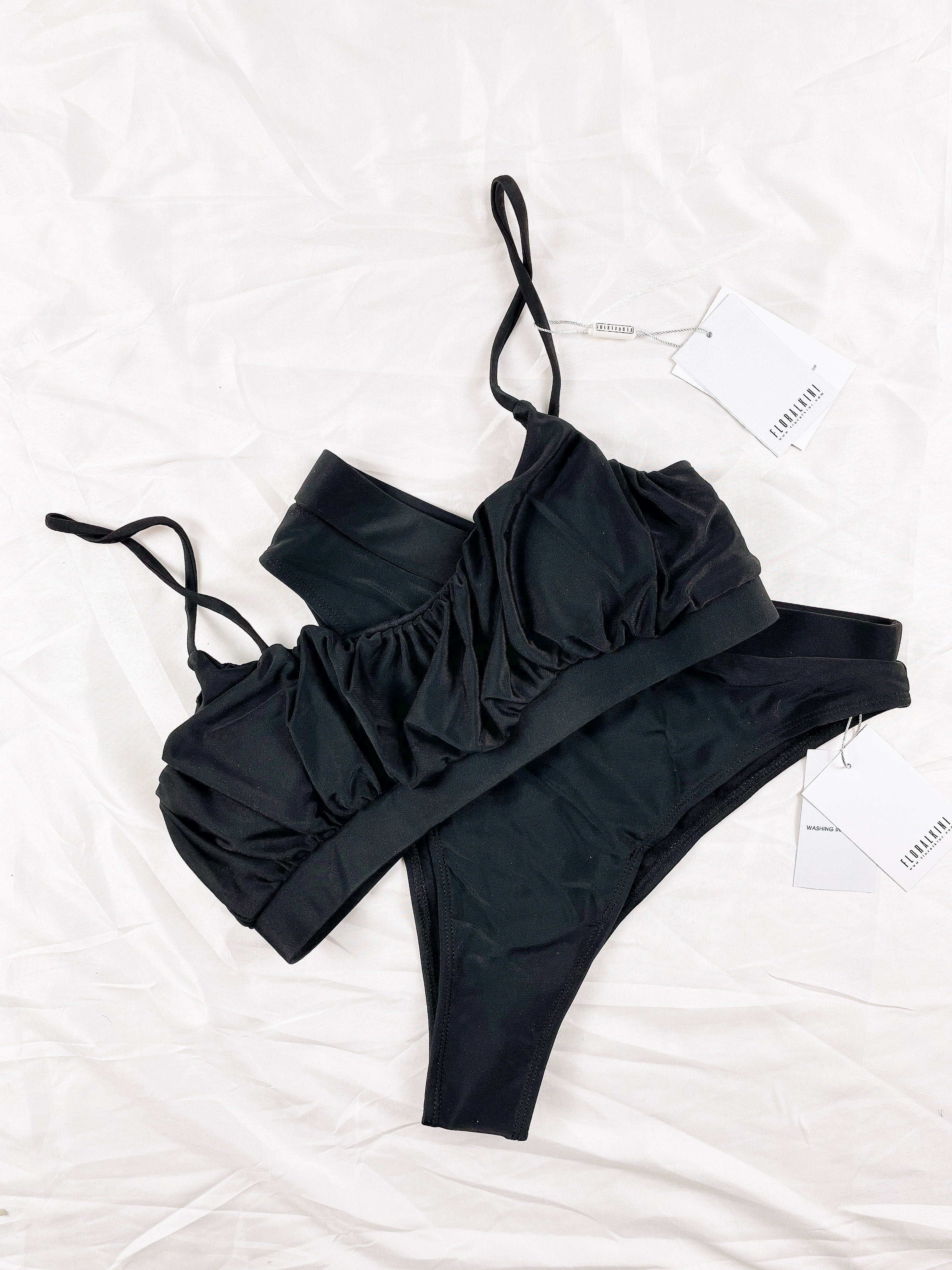 Black High Waisted Bikini Bottoms